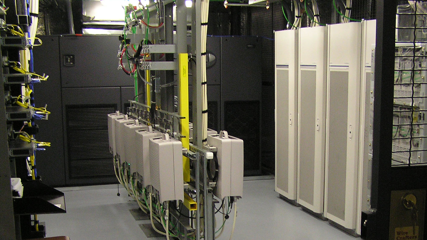 Finding the space for four carriers was challenging, but we created partition fencing that maximized the usable square footage in the existing equipment room for AT&T and the head-end equipment cabinets.