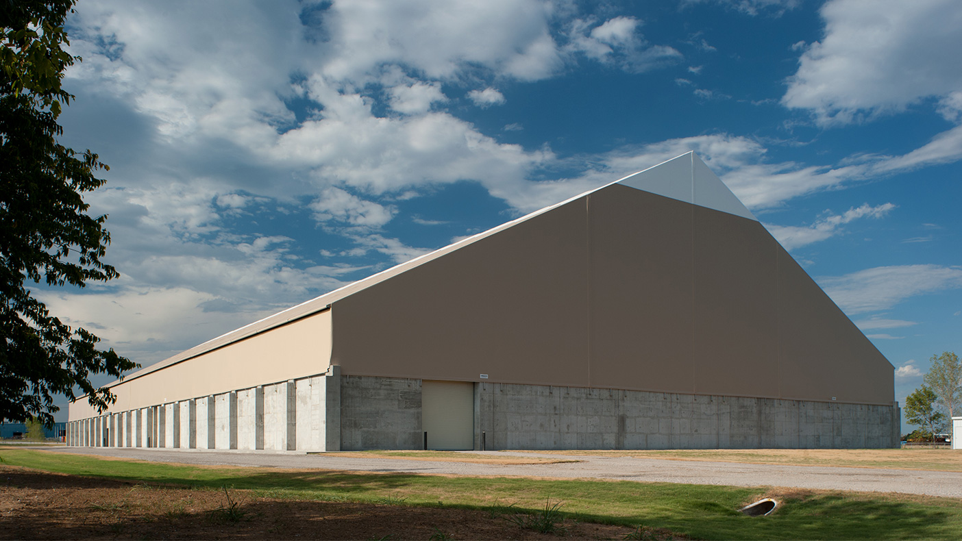 We designed the port’s 80,000-SF salt storage facility—one of the largest in North America—for use by the Oklahoma Department of Transportation.