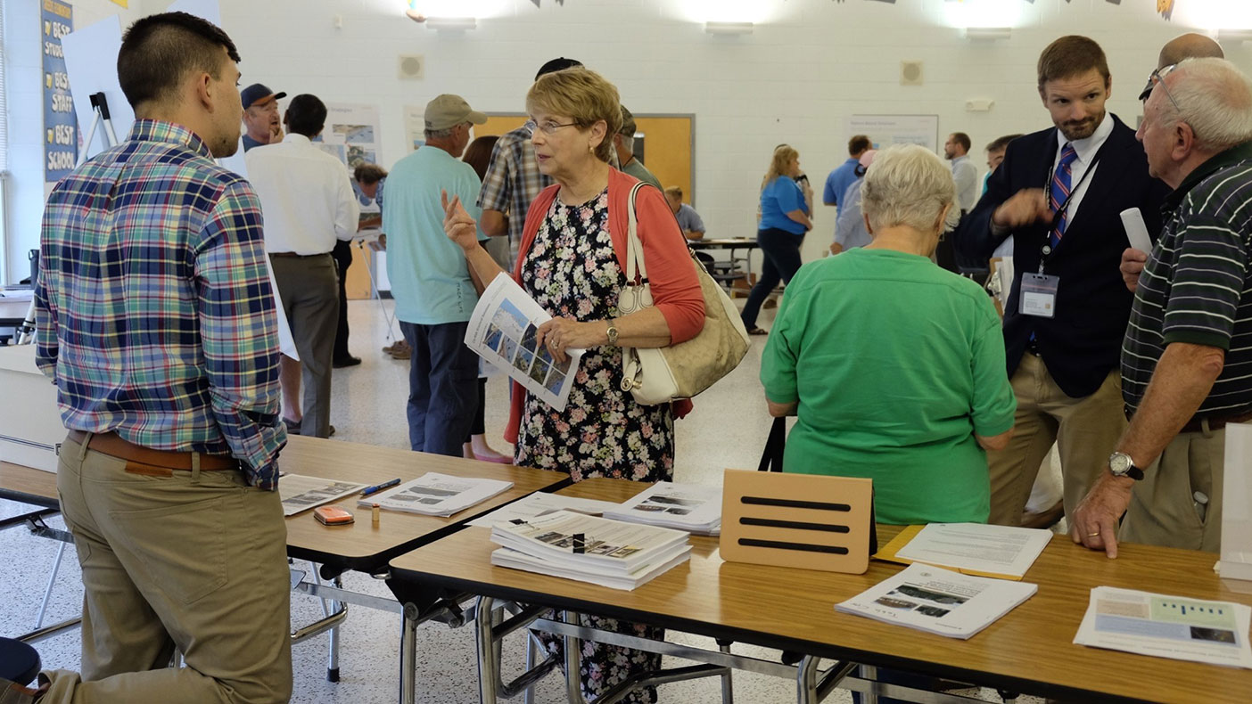 Our team engaged with Virginia Beach residents at public meetings to provide input on sea level rise adaptation strategies.