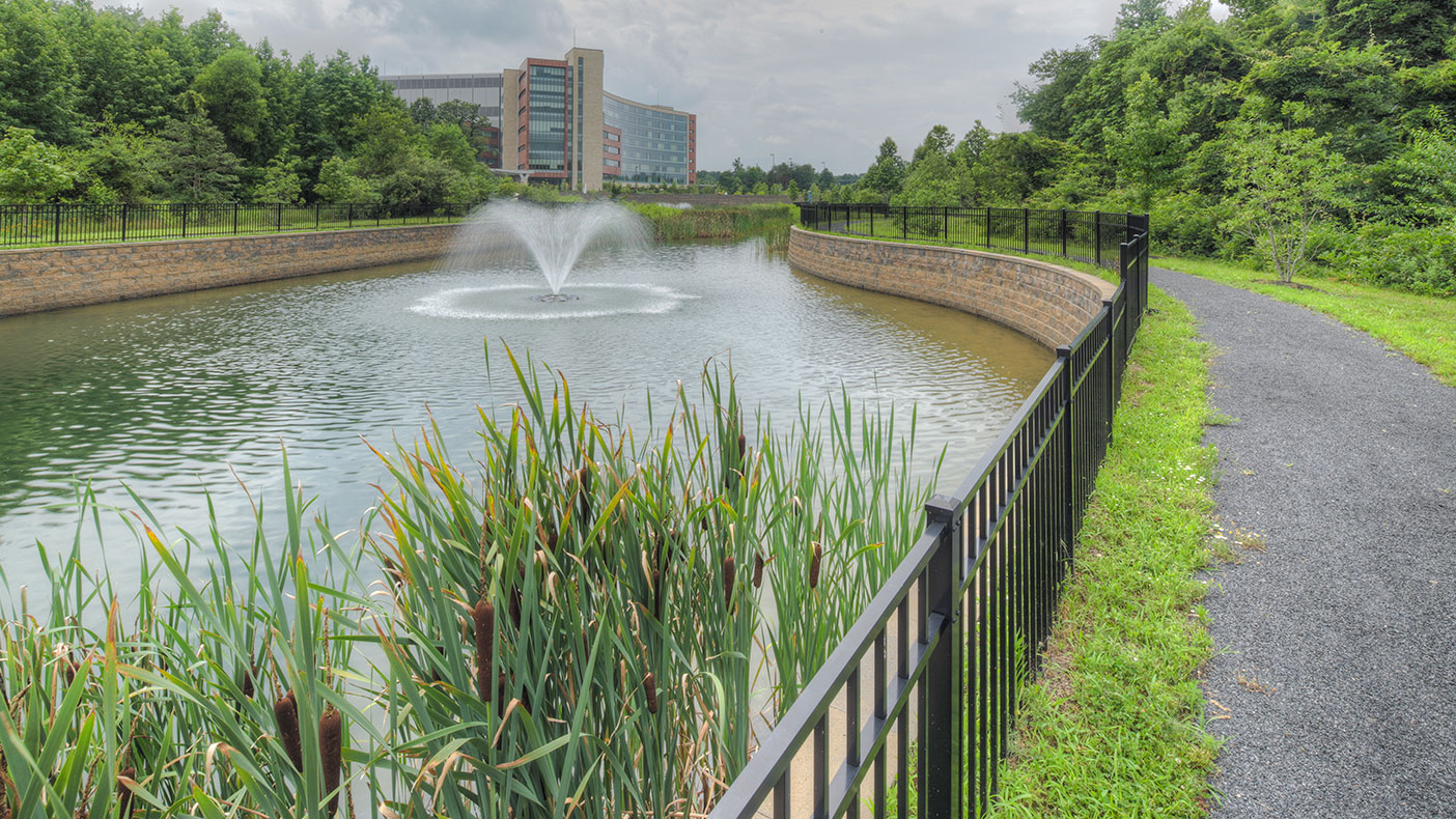 By including wetlands and marsh settings, rain gardens, vegetated swales, and scenic pathways, site engineering has become more effective in managing stormwater and minimizing development impact to the environment.