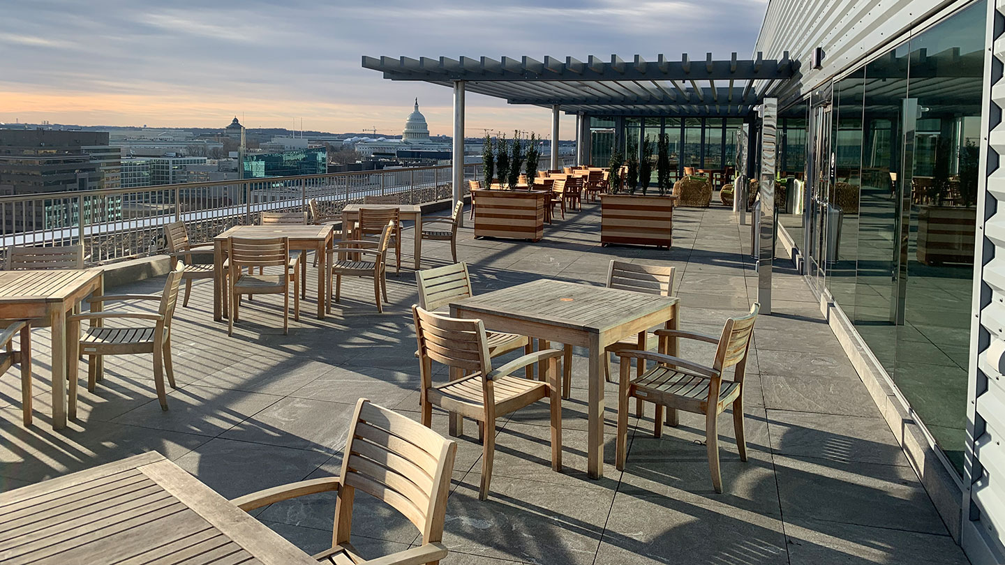 View from 200 Massachusetts Ave. roof terrace. Photo courtesy of PGP.