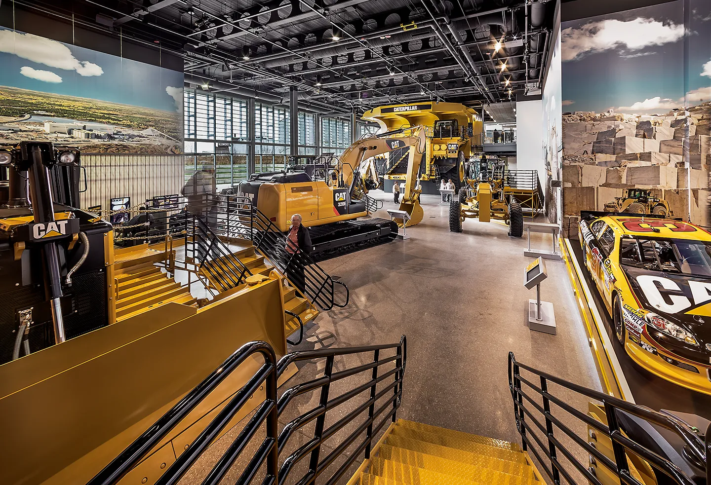 Life-size equipment was brought in to the facility to provide a hands-on experience for visitors.