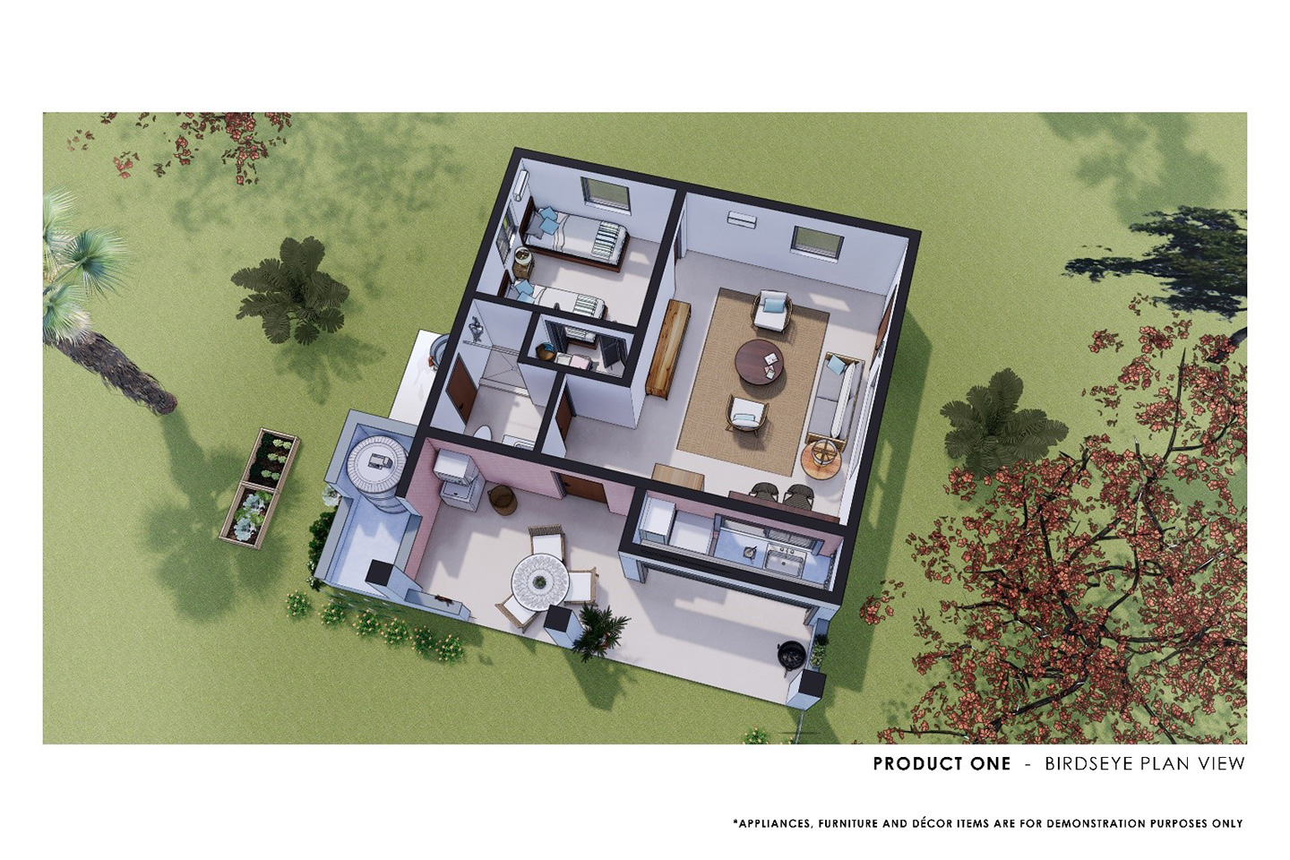 This rendering shows the conceptual designs for the new homes to be built in CNMI.