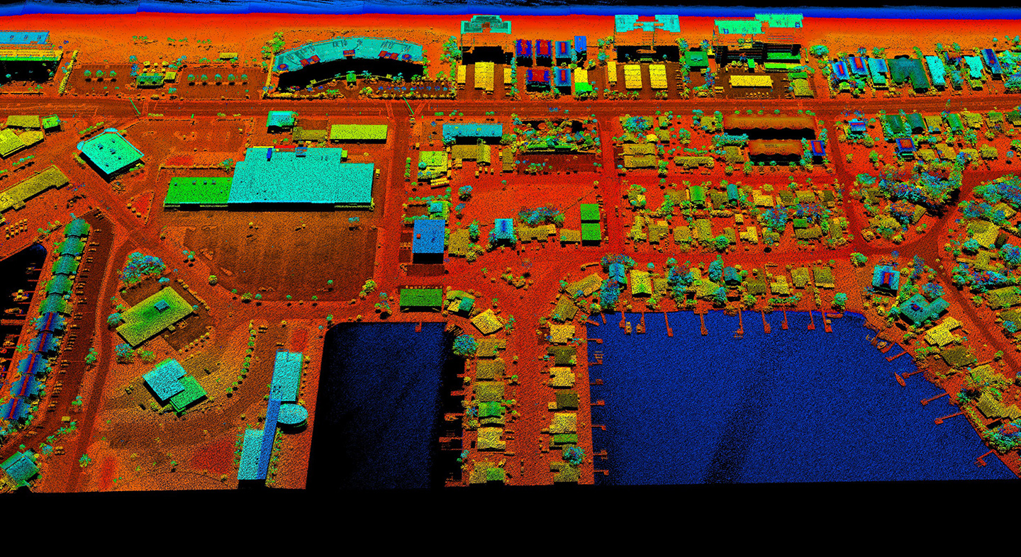 This roughly $20 million project included airborne lidar data acquisition, ground survey, and preparation of bare earth point cloud and DEM products for various applications to support the response, recovery, and preparation of future storm events.