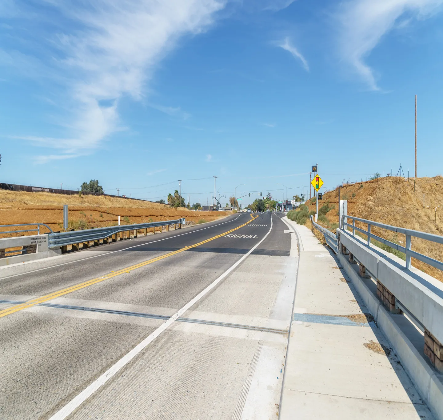 Walkways and renovated bicycle lanes were added to the design and construction of the bridge, allowing access to Waterford, California.