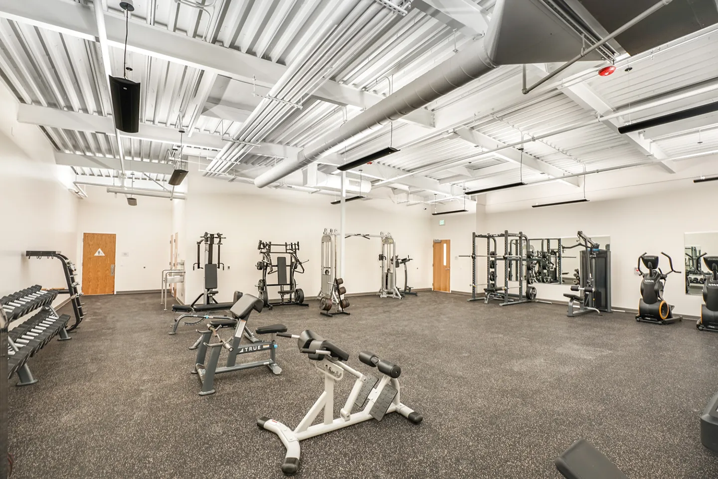 Amenities, like the gym with locker rooms, promote officer wellness.