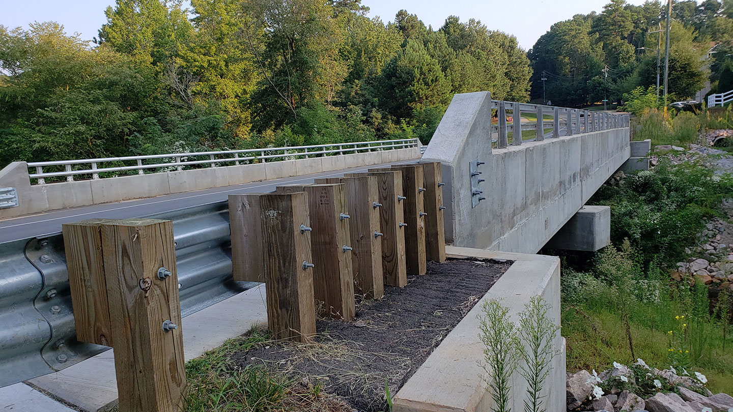 We were hired by the city of Raleigh to complete the planning, survey, roadway design, structure design, permitting, and construction administration for the Lake Dam Road Bridge replacement.