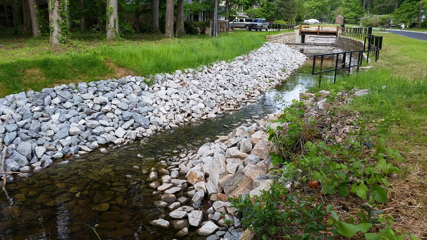The addition of new grass areas and rocks make the site visually appealing.